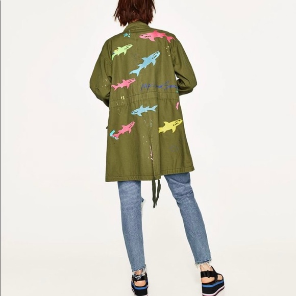 NWOT Zara Maui and Sons Limited Edition Shark Jacket - Picture 3 of 7